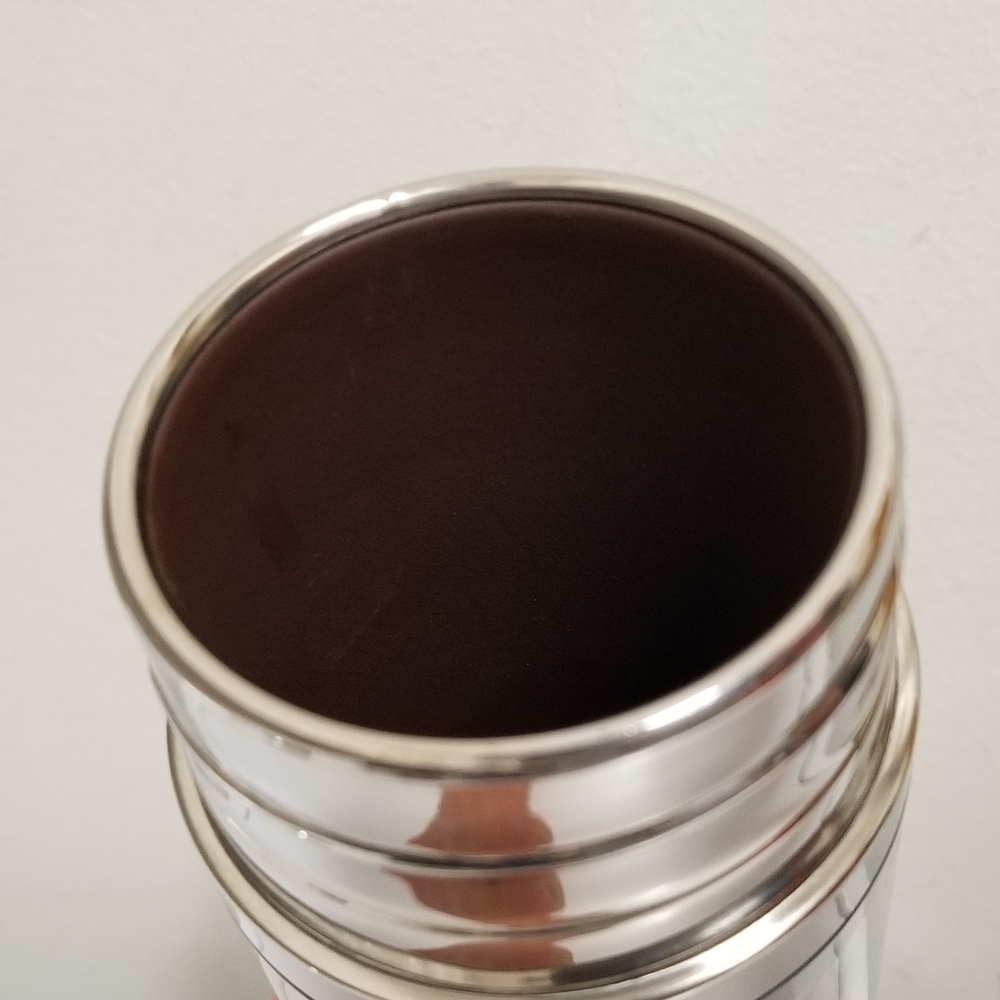 Starbucks 2009 10oz Color Changing Thermos Travel Tumbler Brown Floral Leaves - Picture 4 of 6